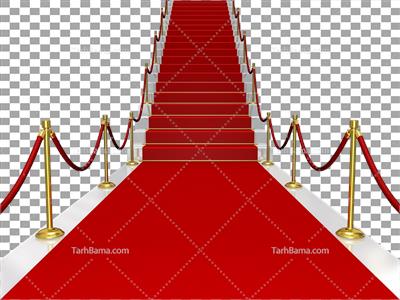 تصویر با کیفیت پله های قرمز سالن 